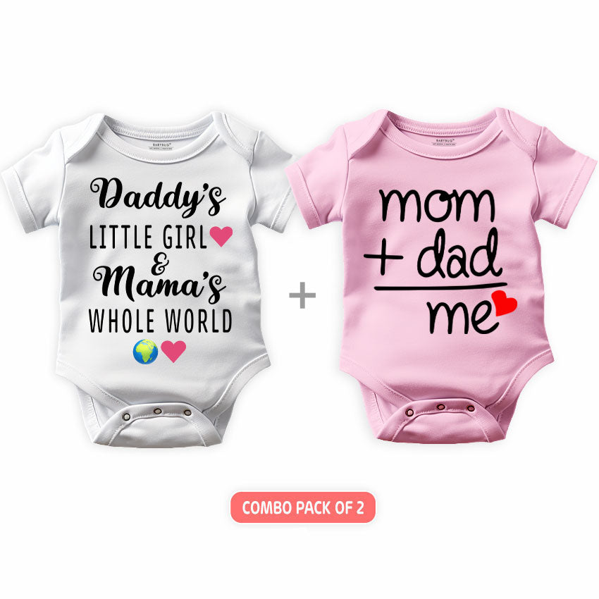 Daddy's Little Girl & Mama's Whole World Combo Pack of 2