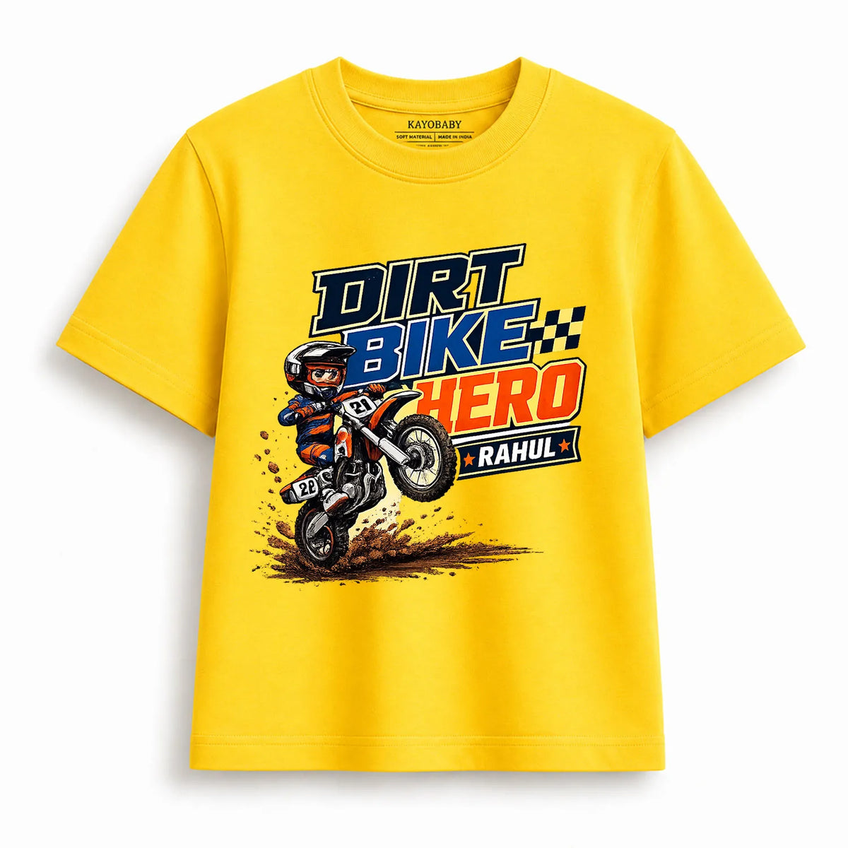 Personalized Dirt Bike Hero Kids T-Shirt