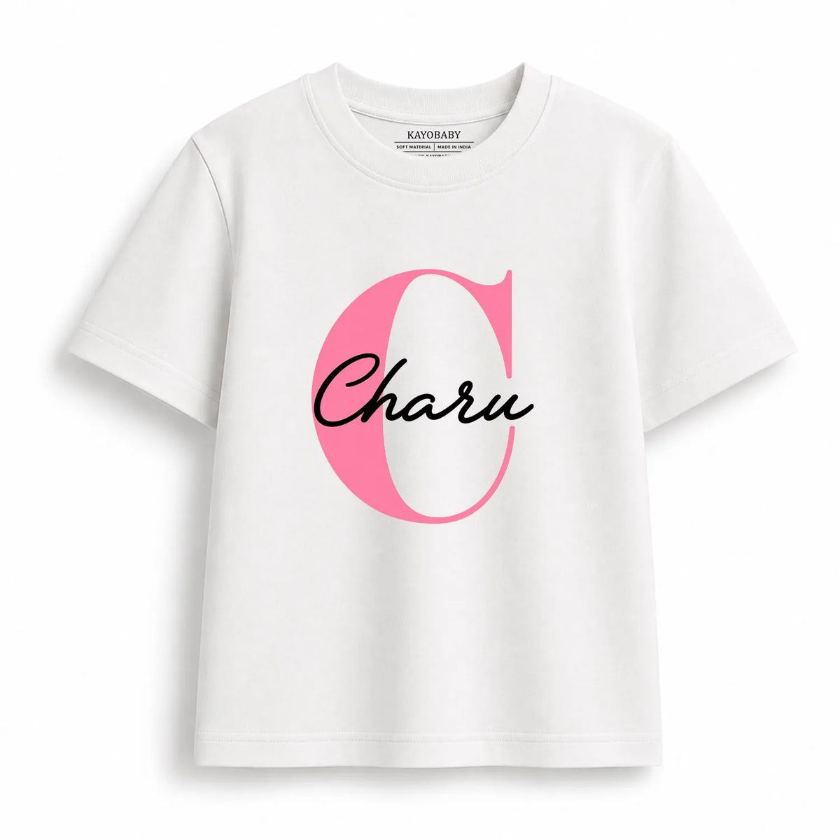 Personalized Initial Name T-Shirt for Kids | Custom Letter & Name Tee