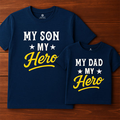 My son My Hero, My Dad My Hero Matching T-shirts Set