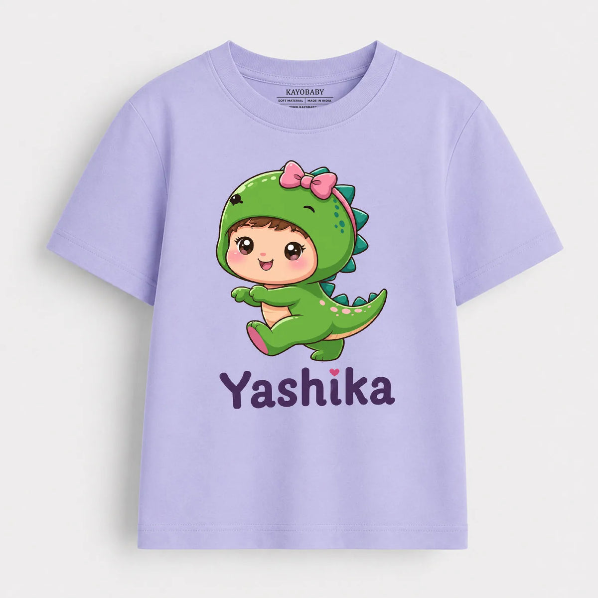 Personalized Girls T-Shirt Combo Pack of 4 | Custom Name Cotton Half Sleeve Graphic Tees
