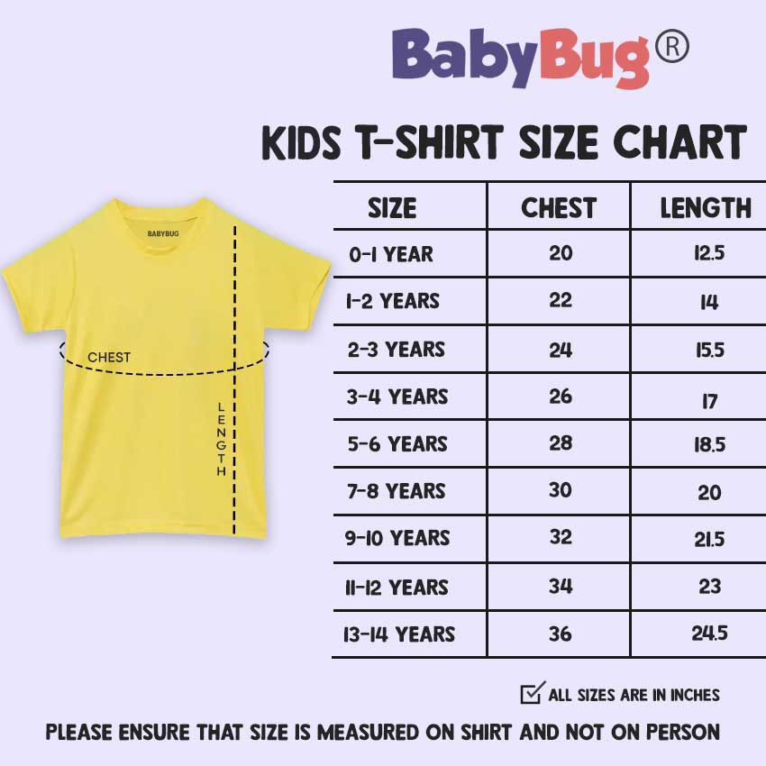 KayoBaby kids t-shirt size chart name initial